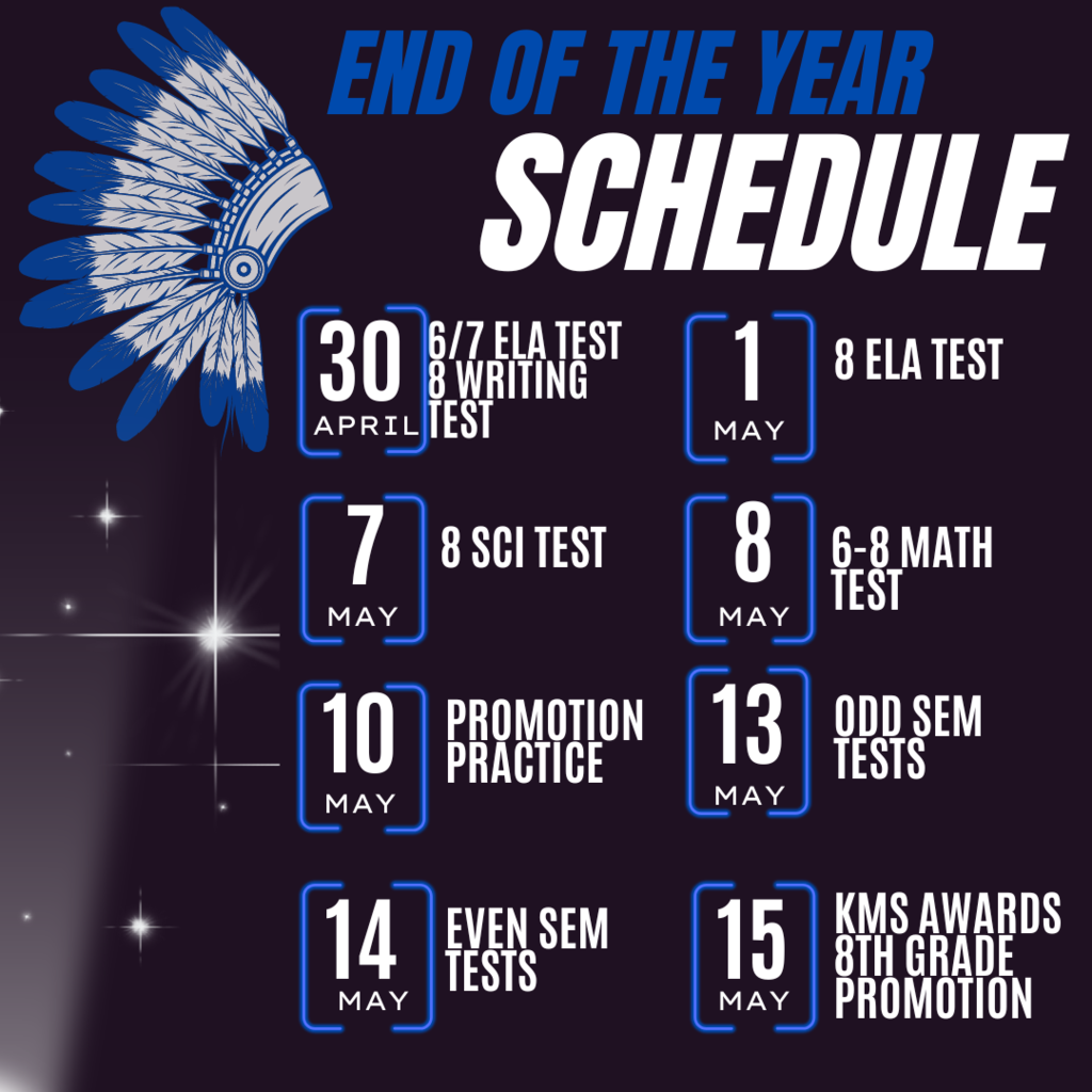 End of the Year Schedule