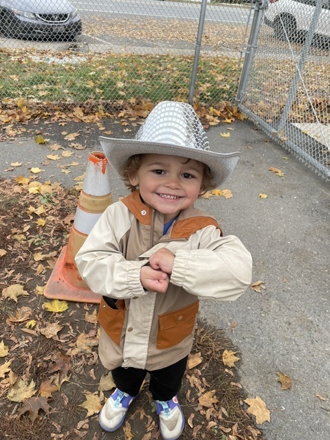 student dressed for halloween