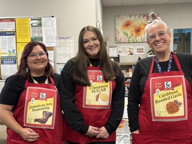 staff dressed for halloween