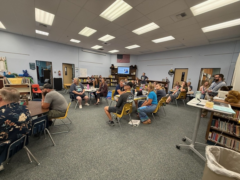 Elementary staff engaging in August PD