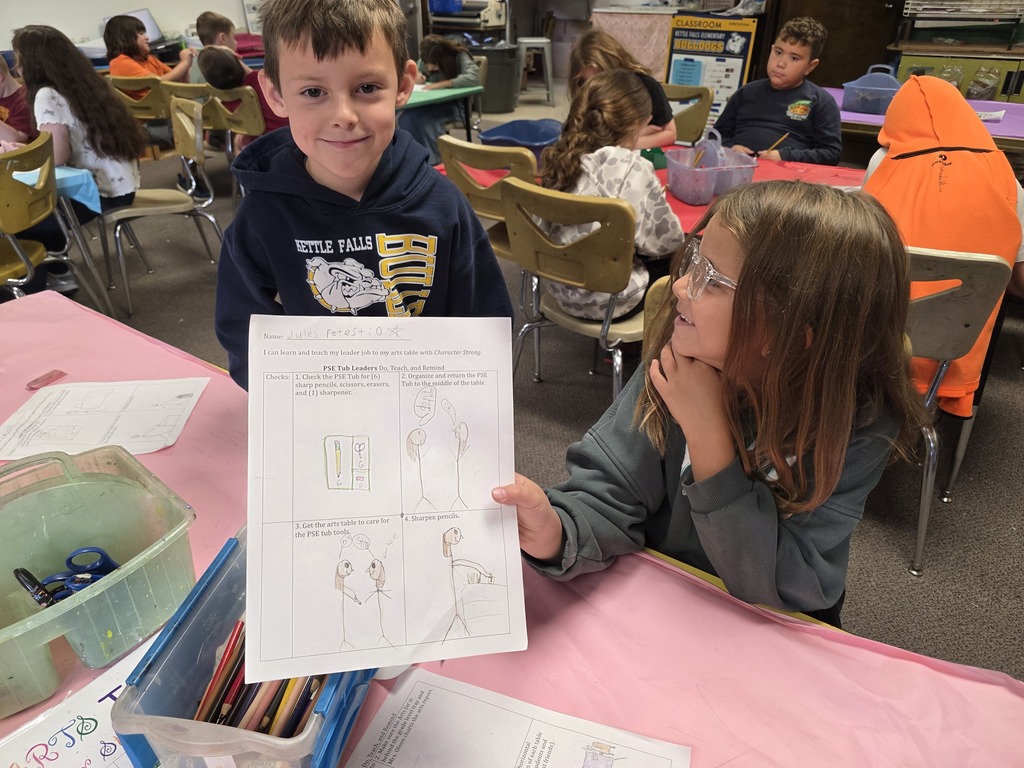 Student showing their drawing expectations.