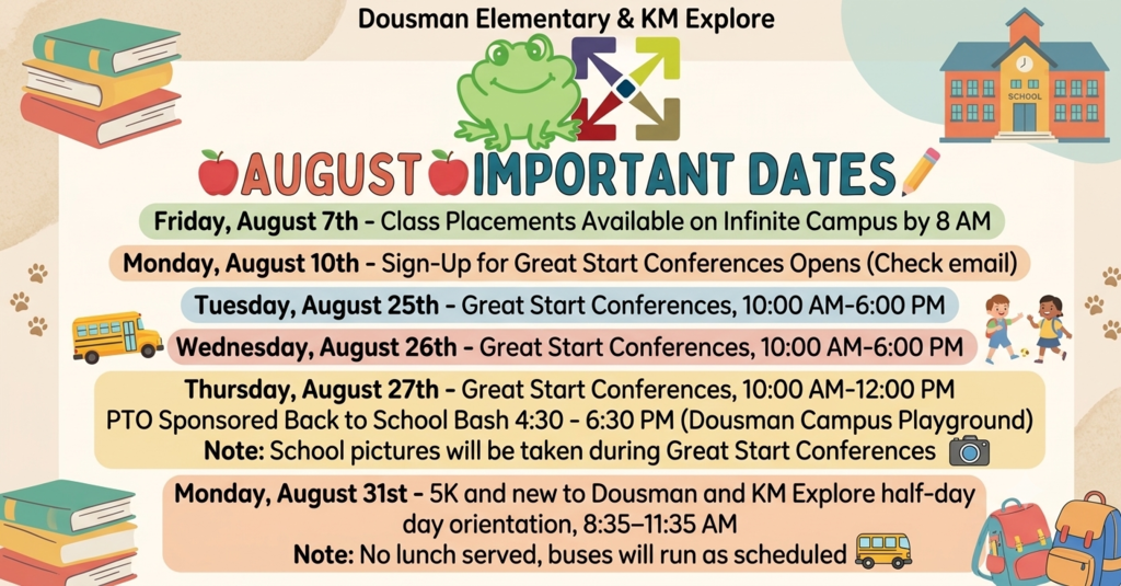August 2026 Important Dates
