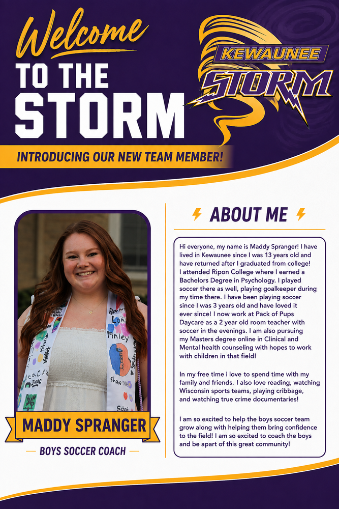 Welcome Coach Spranger!