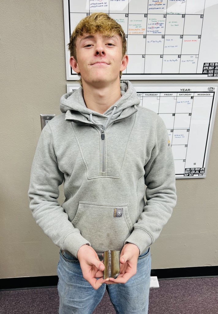 Wyatt holding his weld