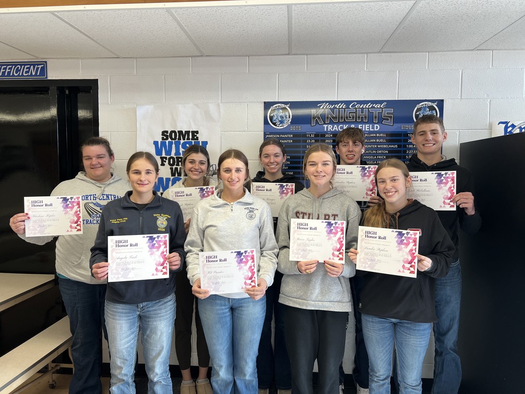 High Honor Roll: Karlene Kepler, Zayle Stephen, Courtnie Krueger, Landon Stephen,  Zachary Wiebelhaus, Angela Frick, Kit Painter, Reece Taylor and Landre Stephen