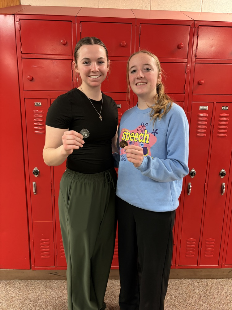 Both girls with their medals