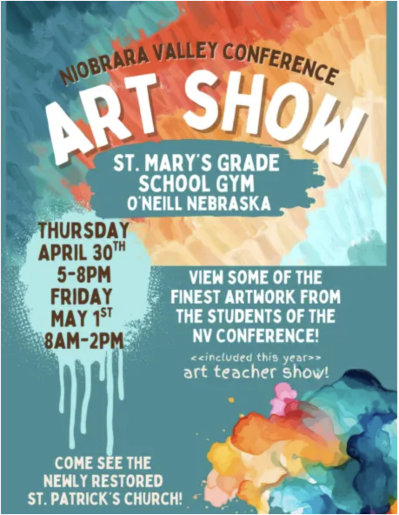 messy paint with art show details