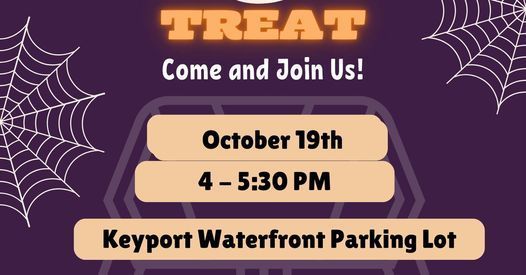 Trunk or Treat - This Saturday October 19th from 4-5:30pm at the Keyport Waaterfront Parking Lot