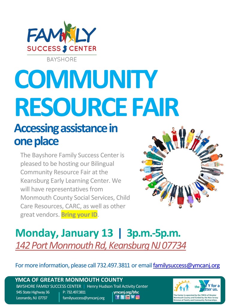 Community Resource Fair January 13, 2025 from 3-5:00pm