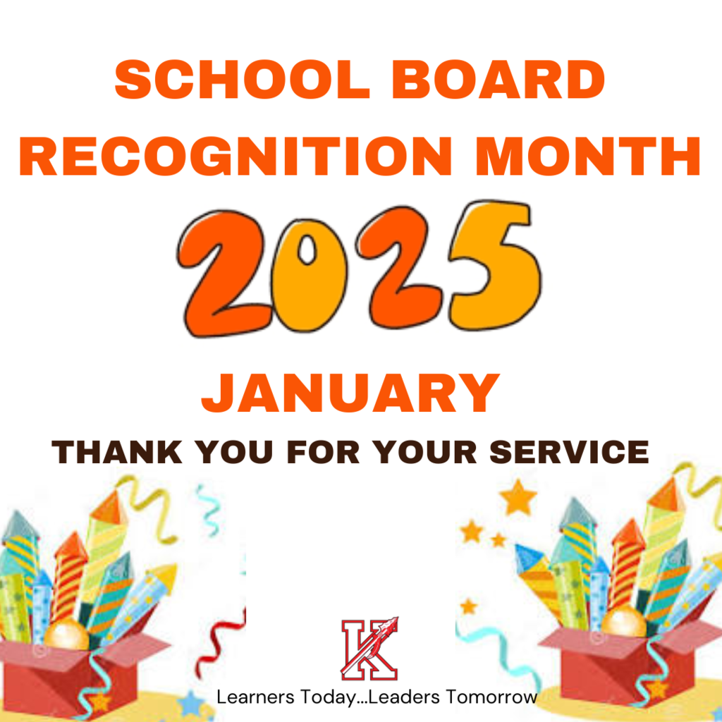 January is School Board Recognition Month - thank you