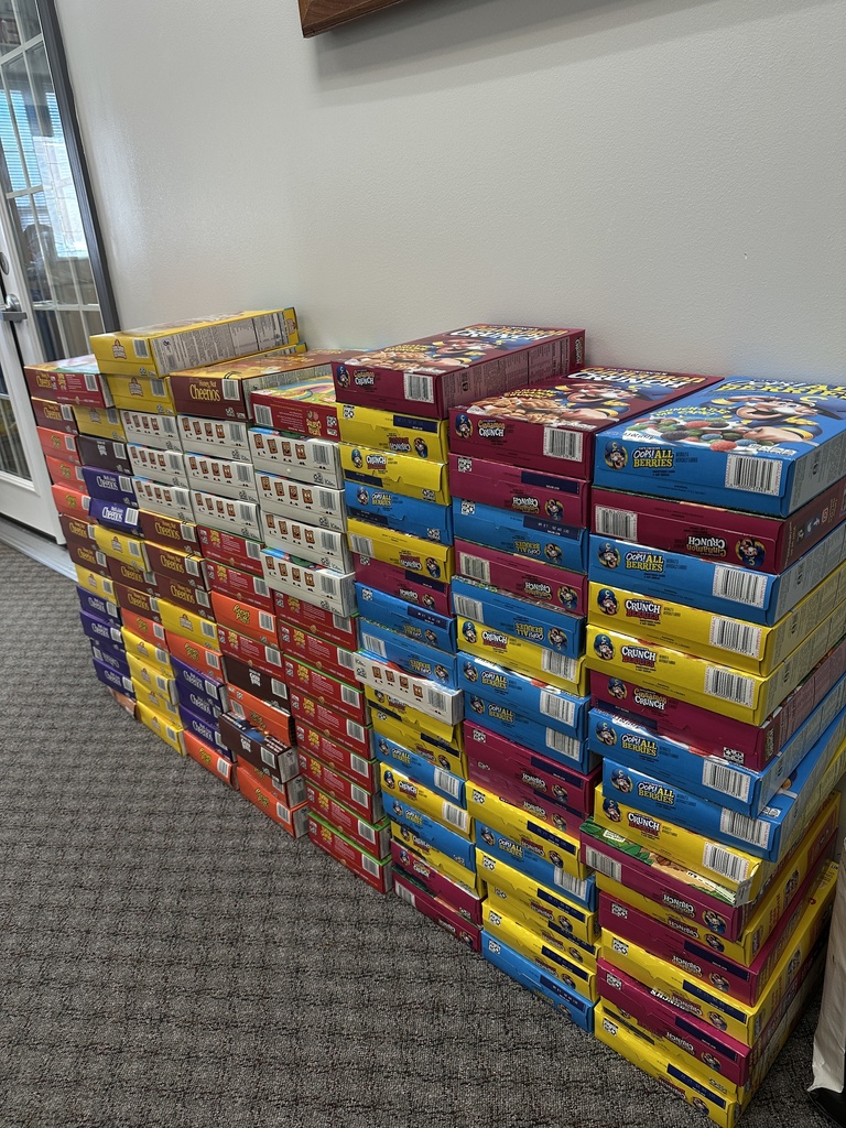 thank you for the donation of cereal boxes