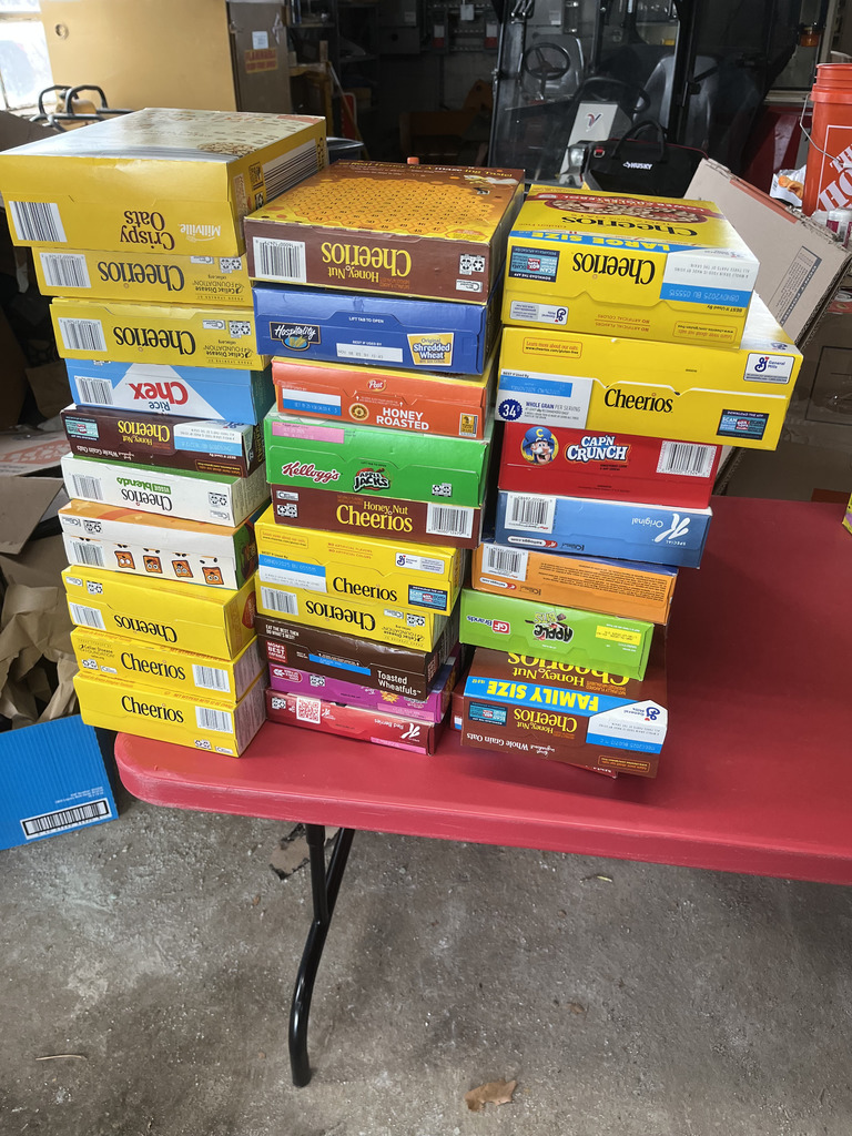 Cereal Box Domino Challenge