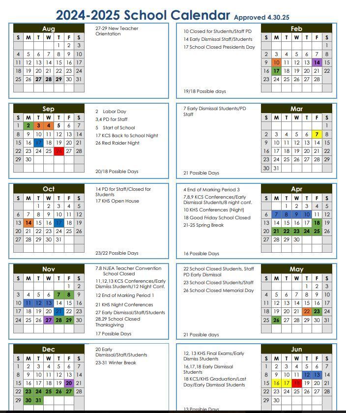 24-25 school calendar