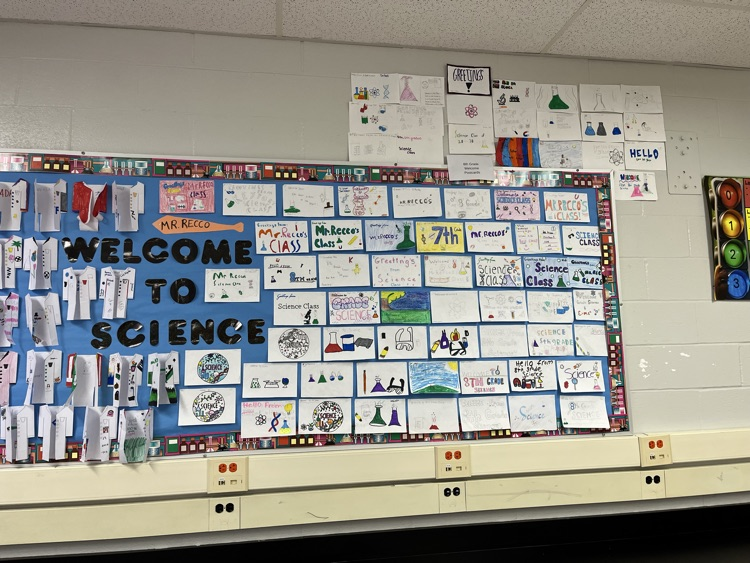 Students created “Welcome to Science" Class postcards!