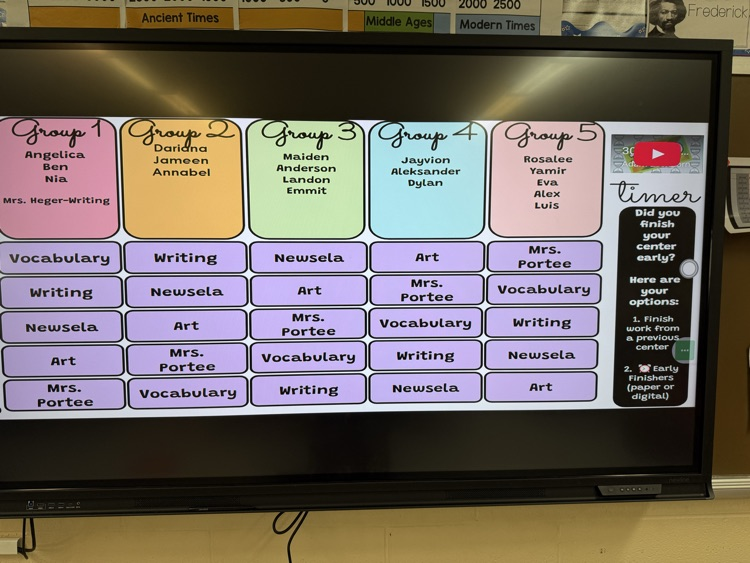 center time in Social Studies