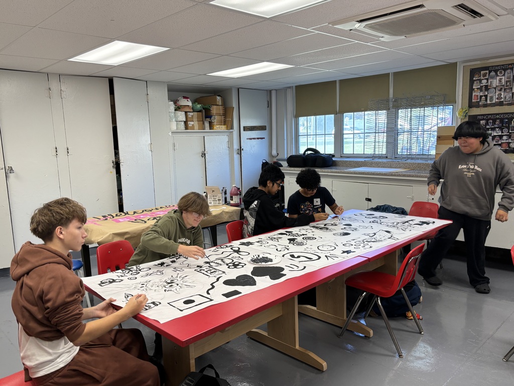 “Our students participated in Sumi Ink Club—a collaborative art project where everyone adds brushstrokes to a shared paper. The focus is on creativity, connection, and the joy of making something together.”