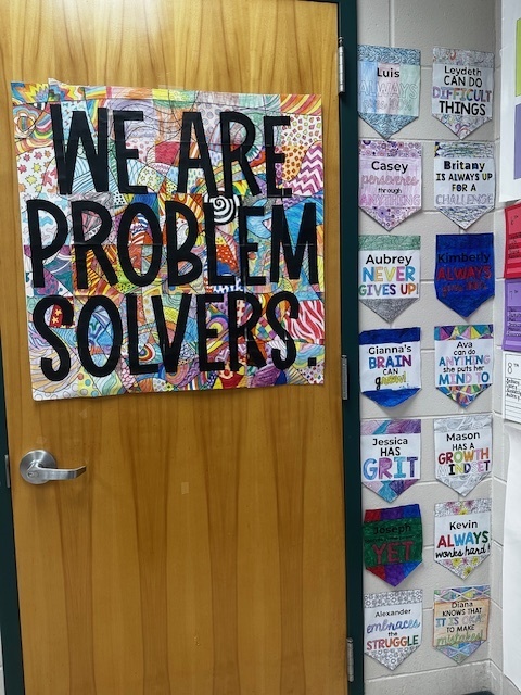 Students with a positive mindset can set goals and problem solve!