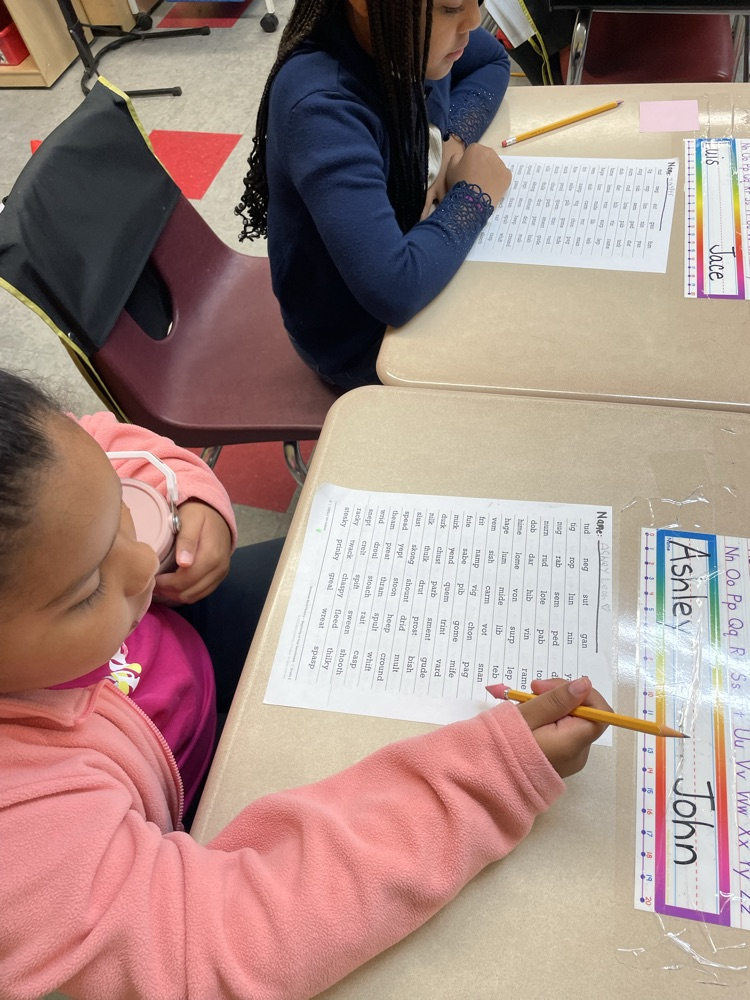 My third graders are working hard with their partners!