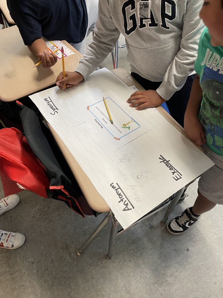 Working together to understand vocabulary words!