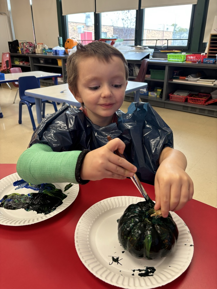 Painting pumpkins!