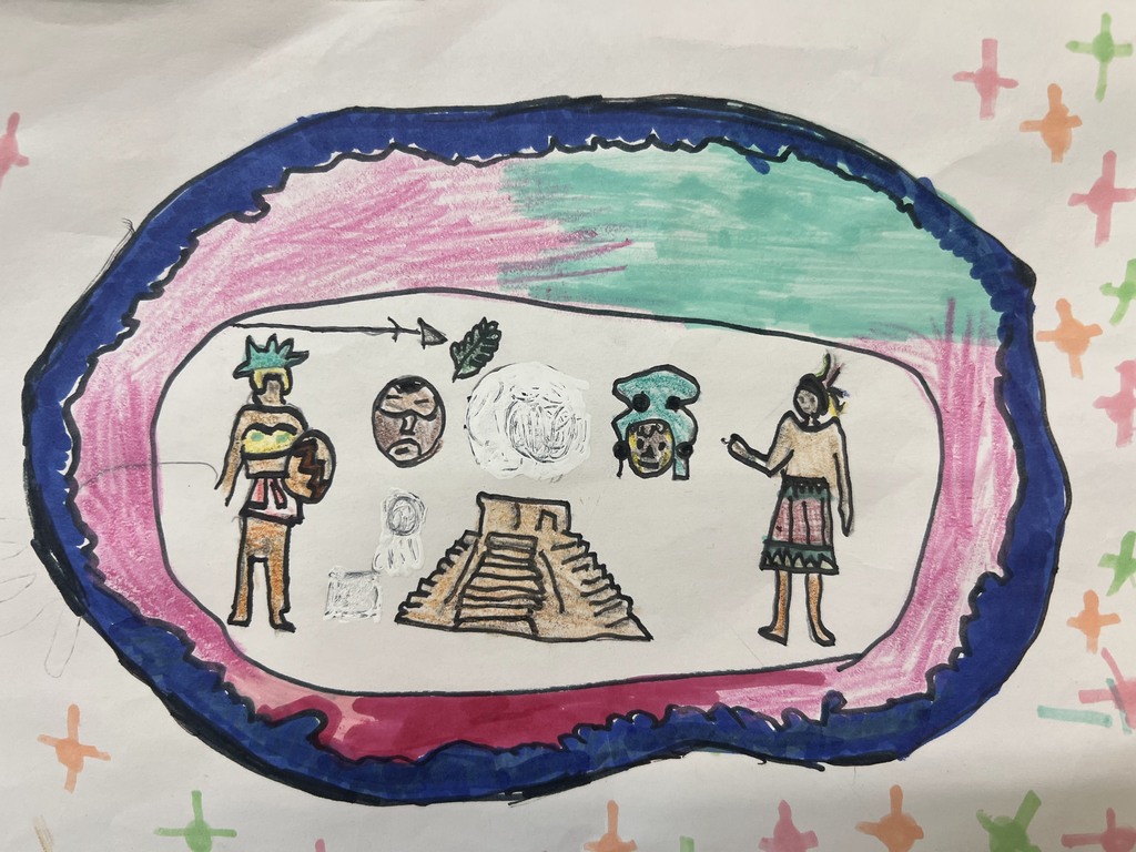 ancient mask or shield