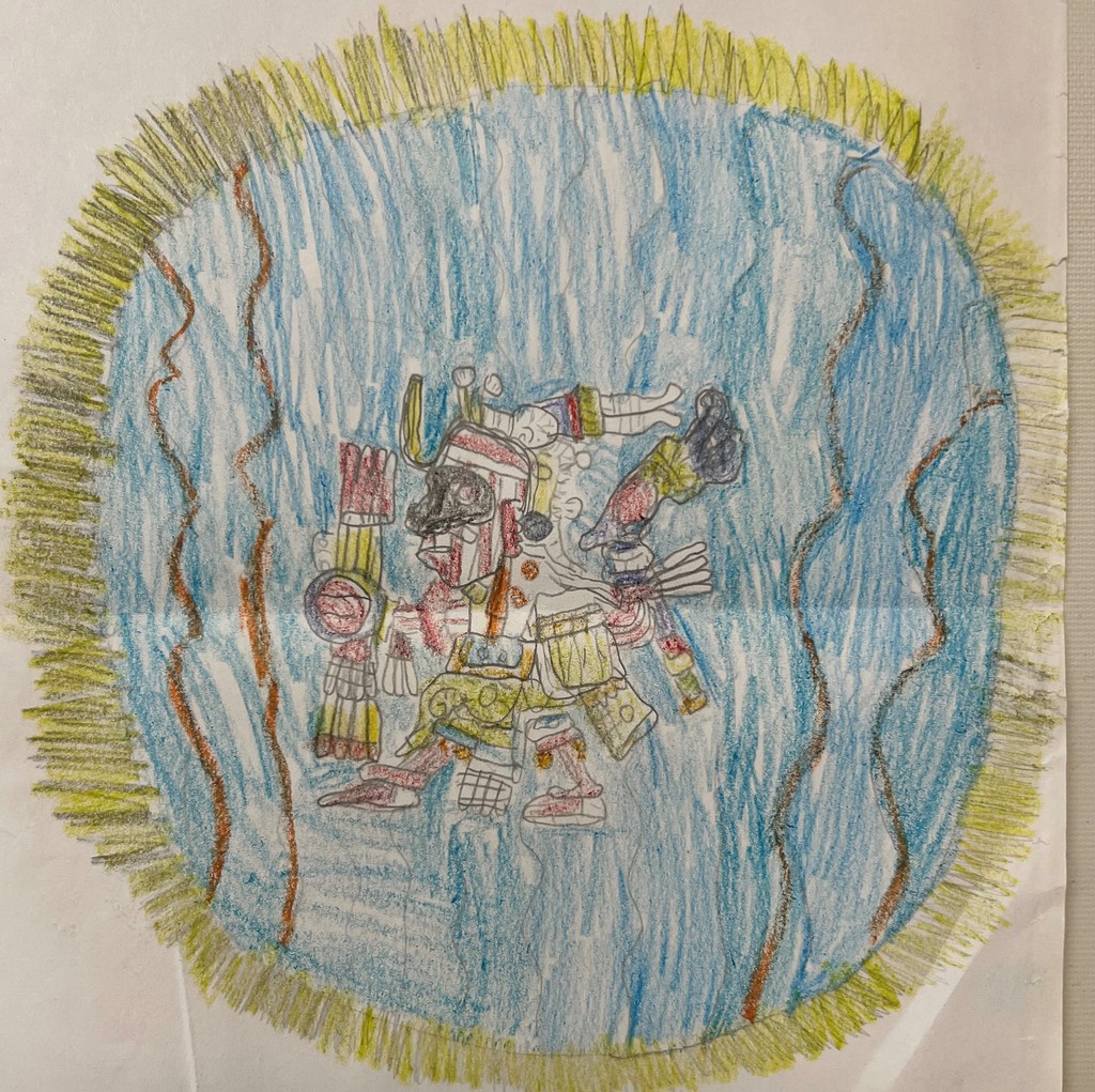 ancient mask or shield