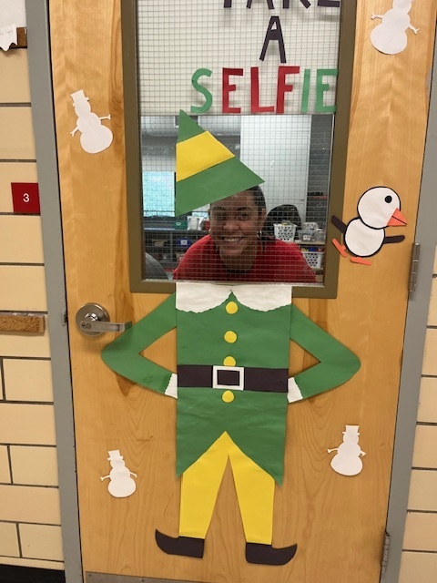 Person taking a selfie as an elf