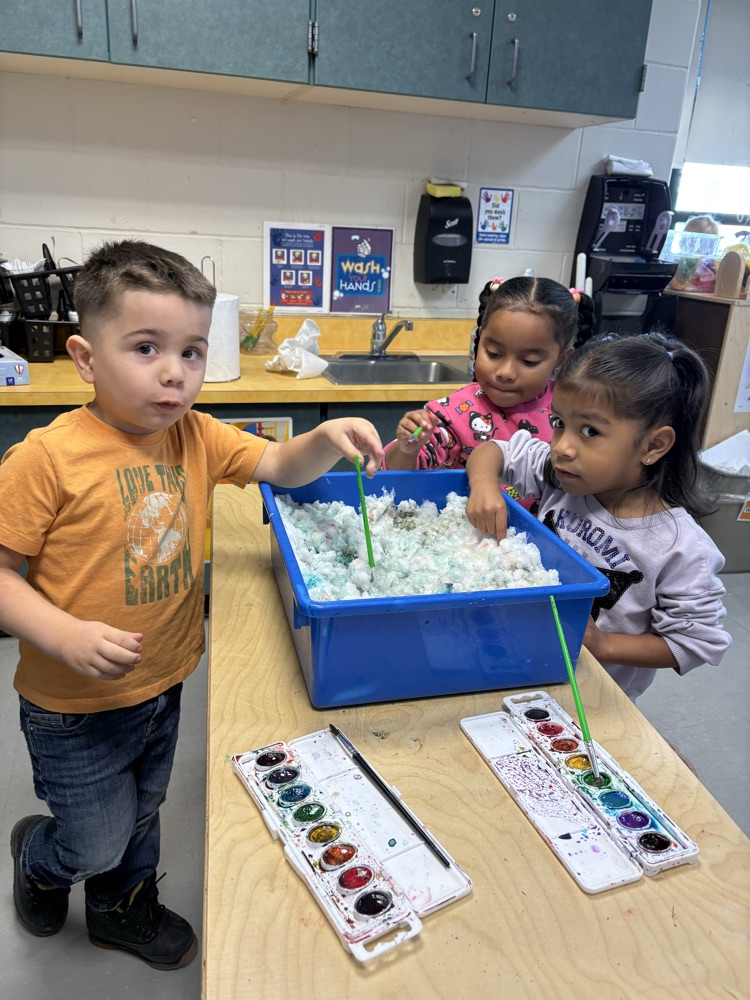 we had Snow much fun painting today!