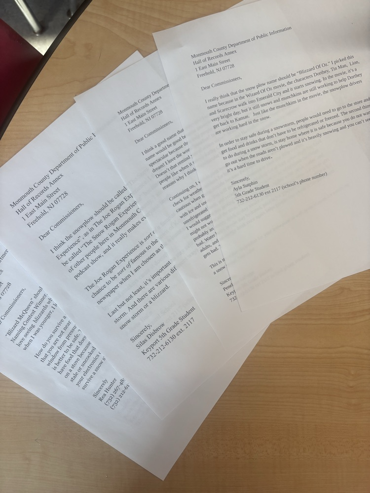 Monmouth County Snowplow Naming Contest