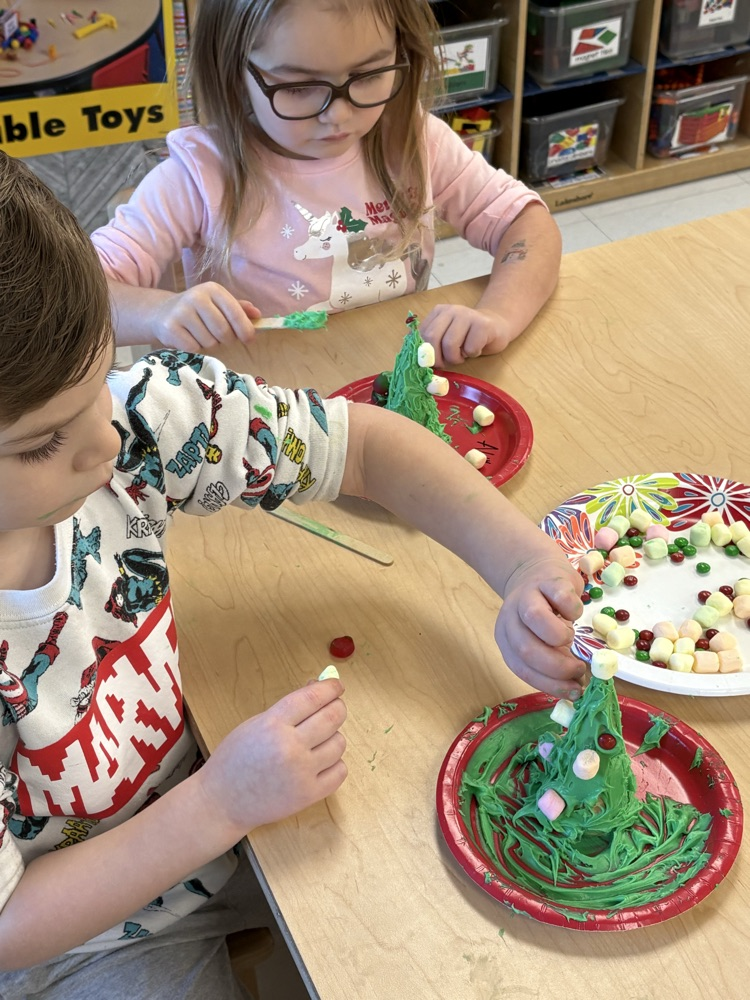 We had fun decorating trees today!