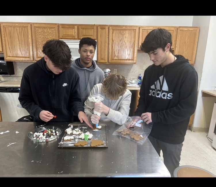 Gingerbread architects at work.