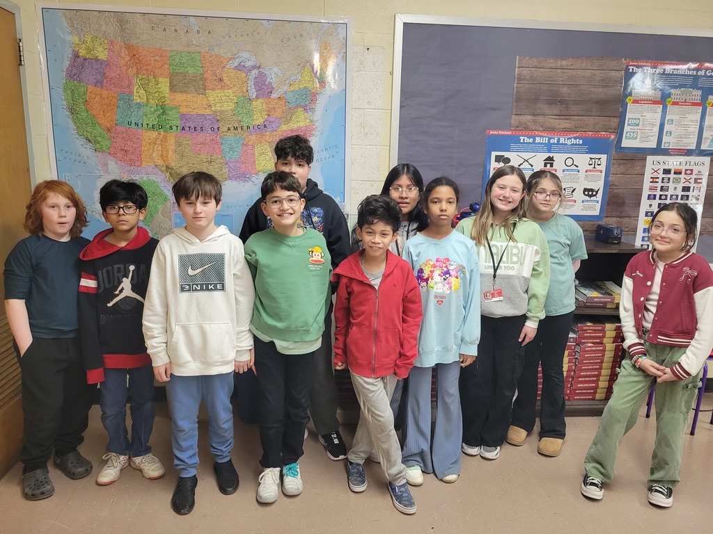 Today, the 5th graders took a few minutes to visit the 7th graders in Social Studies to see how much fun Middle School can be