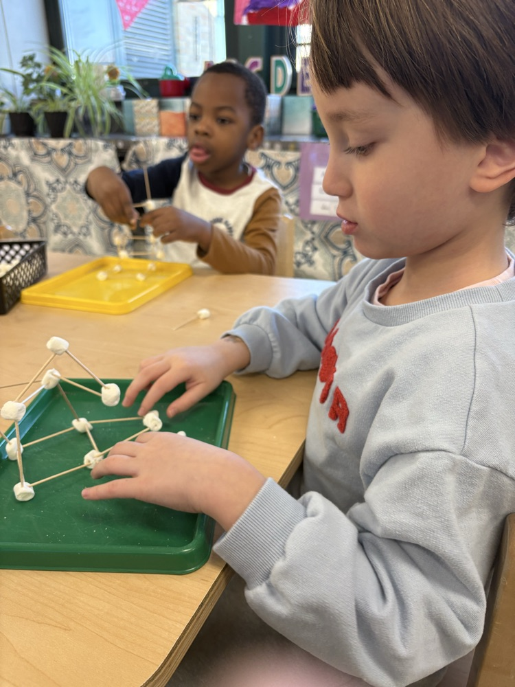 Exploring 3 D shapes in Pre-K!