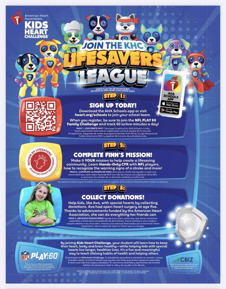 Let’s get our hearts pumping! Our school is participating in the Kids Heart Challenge and we’re so excited to make a difference. Don’t forget to sign up and help us support a healthy cause while having fun! ❤️💪🎉