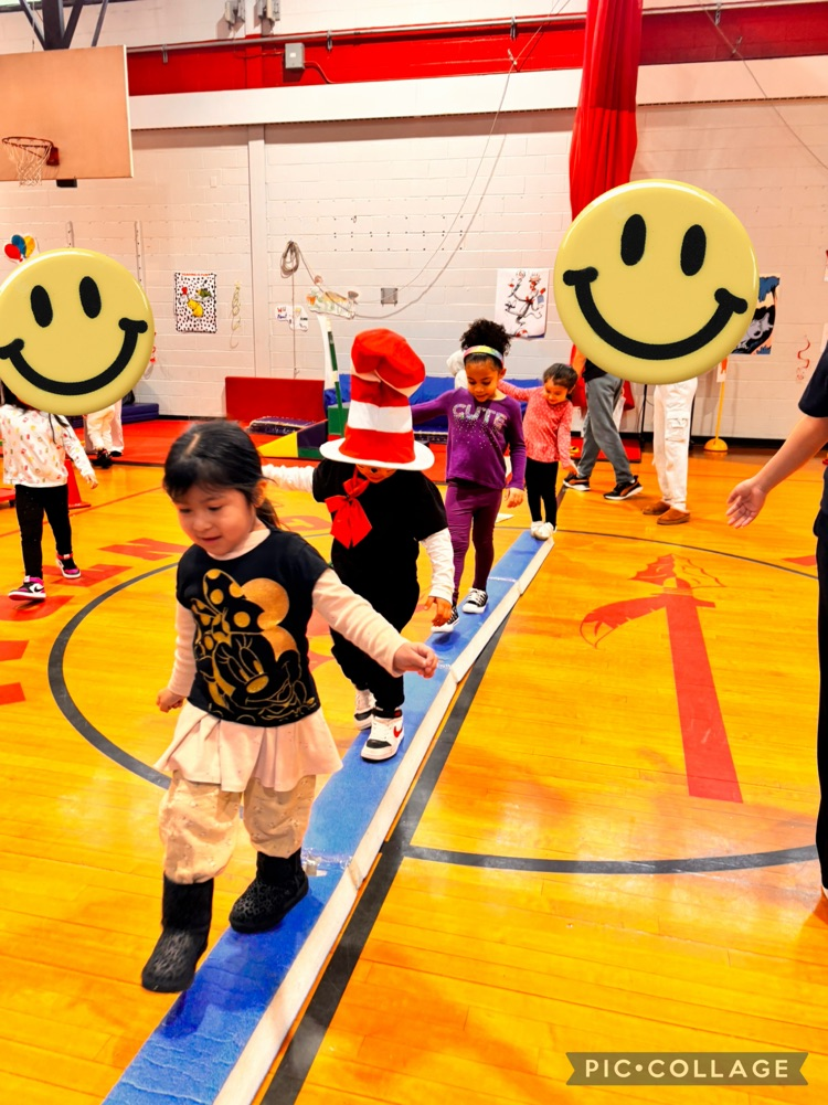 PreK had a blast at the Read Across America gym event! 