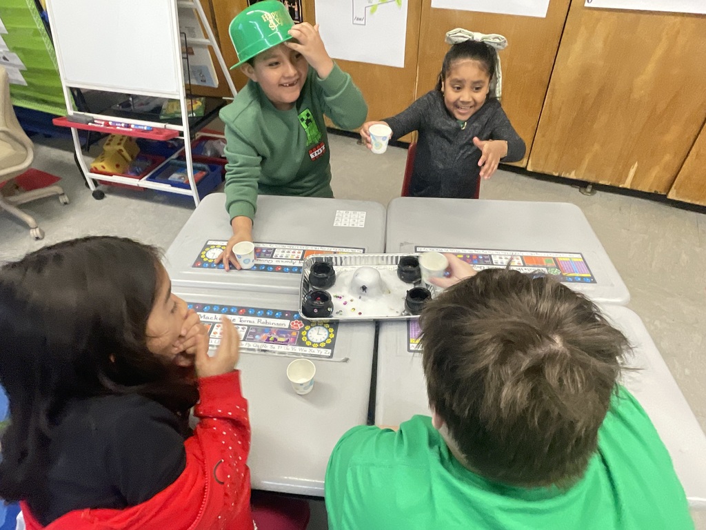 Little Leprechauns mixing matter for an eruption of St. Patrick's Day treasures!