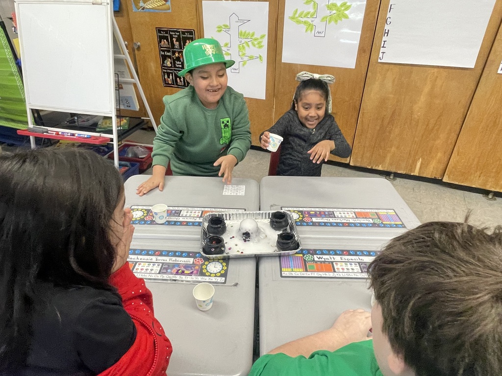 Little Leprechauns mixing matter for an eruption of St. Patrick's Day treasures!