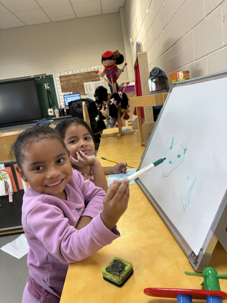 Pre K best friends working together!! 