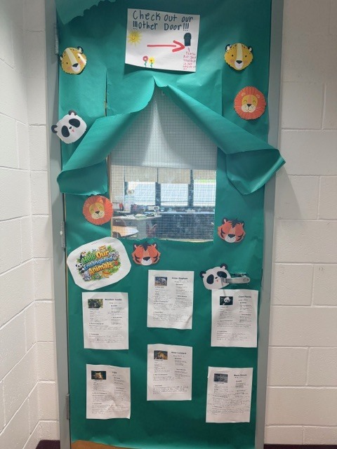 decorated door about Endangered Animals