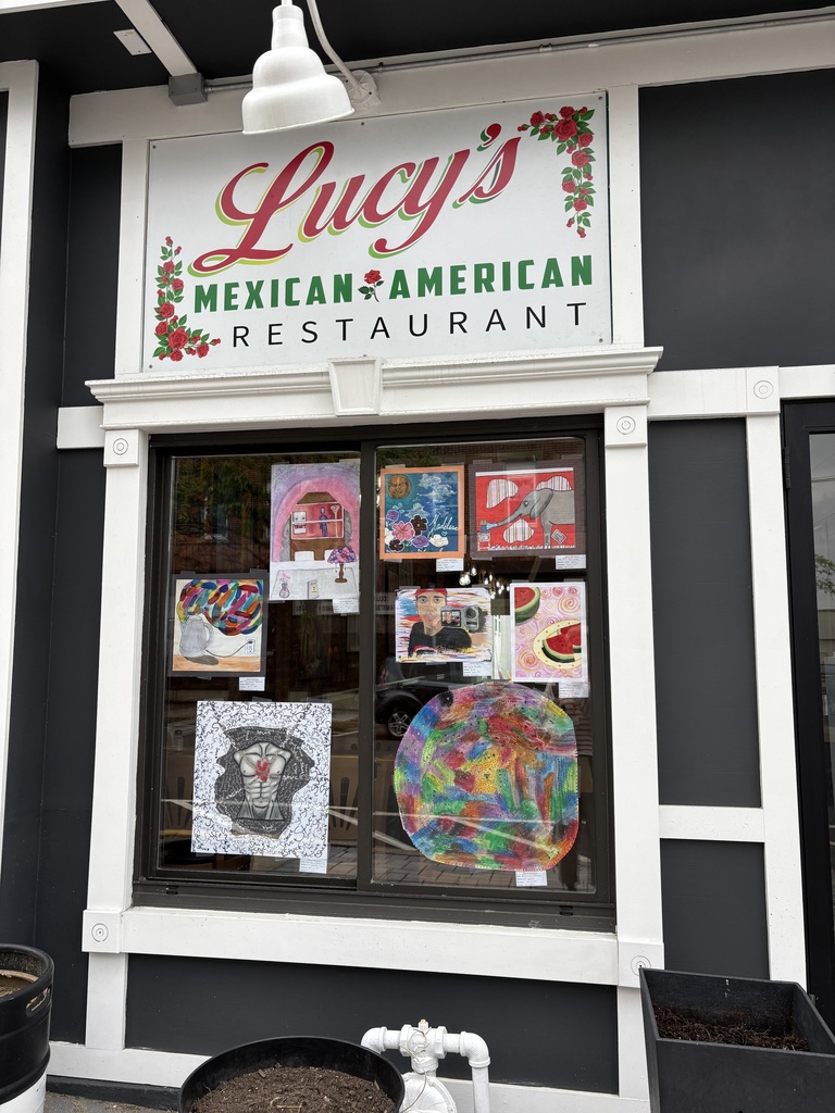 Another Amazing Display of our Keyport Highschool ART 1 & Art 2 Art work down town !!!! Great Job