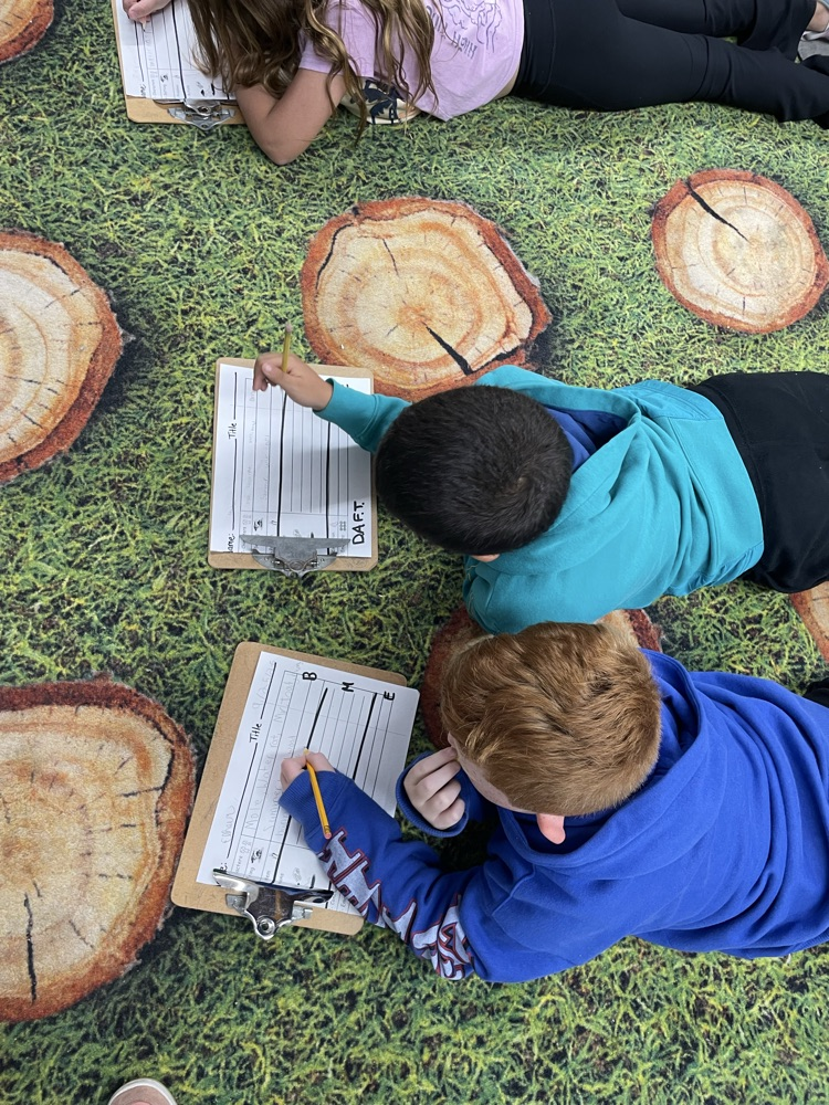 Collaborating on a story plan!