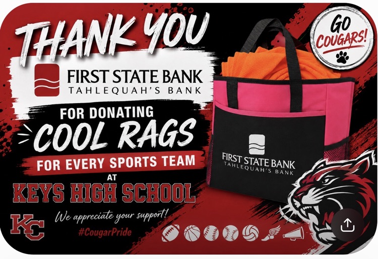 Thank you for your donation of cool rags!