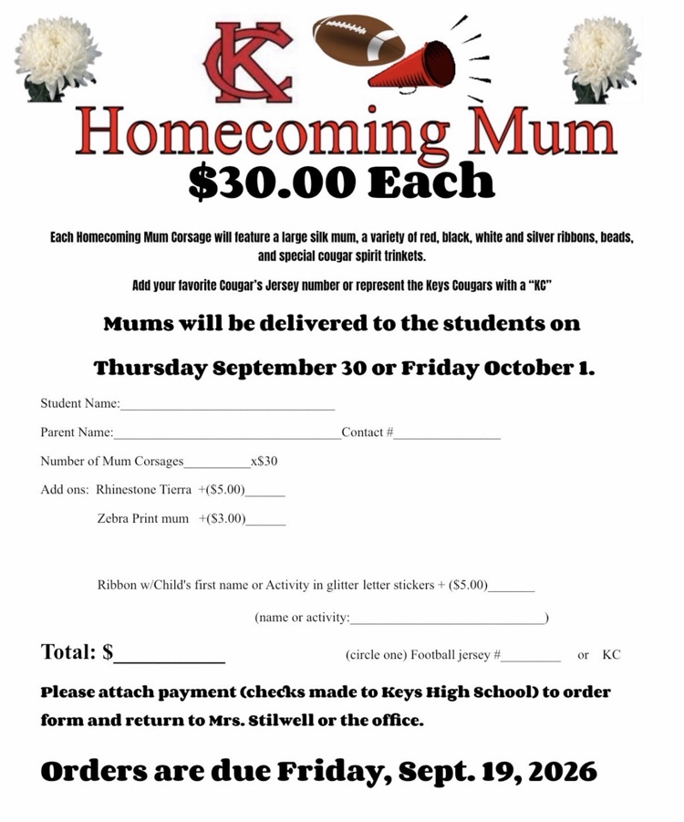 Corrected Mum order form.