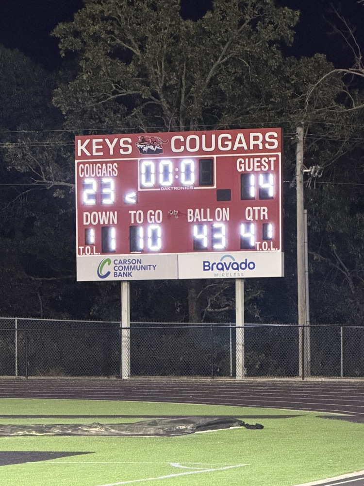 Keys Cougars beat the Pocola Indians!
