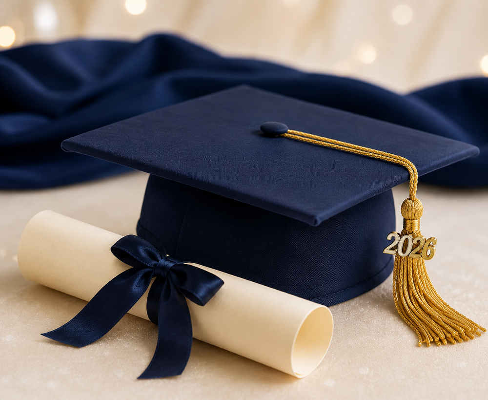 Graduation Cap and Diploma for class of 2026