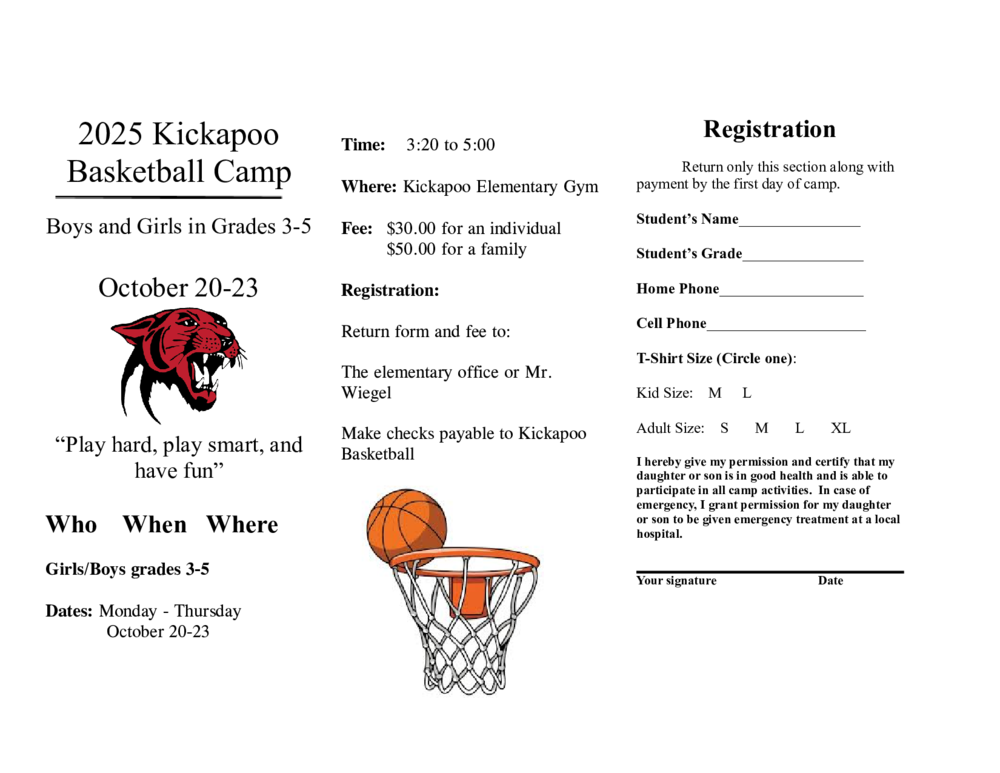 Basketball Camp Flyer