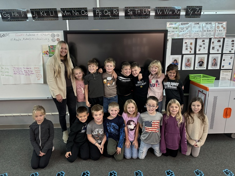 Class picture with Mrs. Fettig