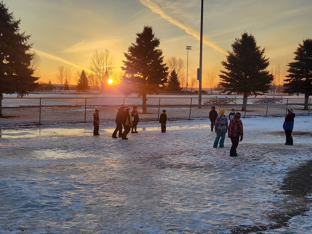 Fresh air and frozen football. 