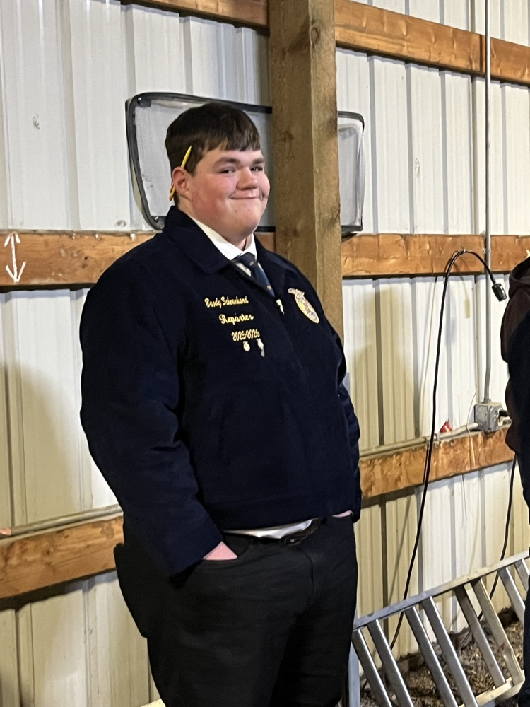 Brody waiting for Market lambs