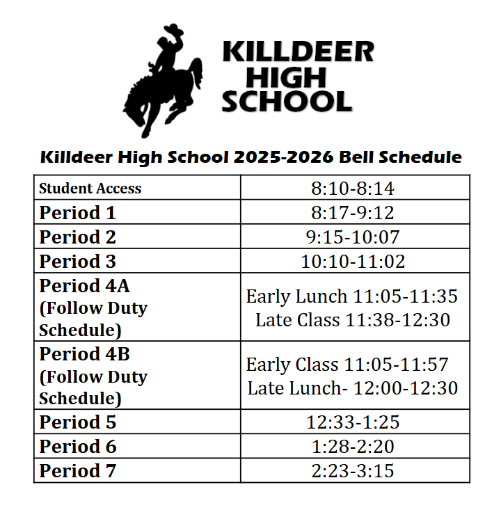 25-26 Regular Bell Schedule